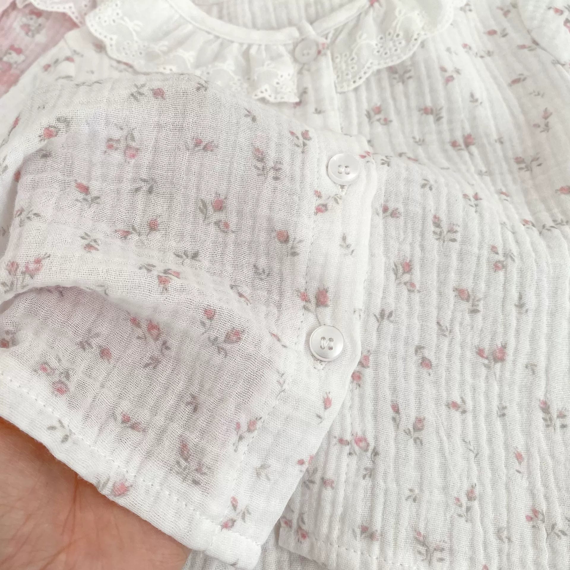 Spring and Autumn Baby Kids Girls Simple Pattern Long Sleeves Top and Pants Pajamas Clothing Set