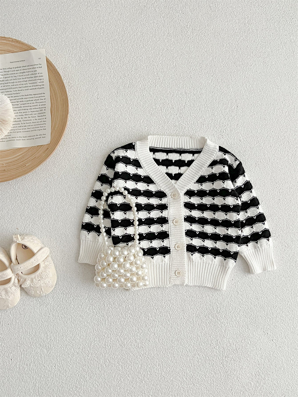 Infant Baby Boys And Girls Stripe Long-Sleeved Cardigan